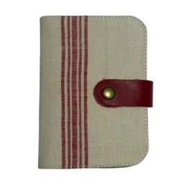 Csíkos vászon bankkártya tartó