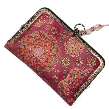 Arany mandalás fakkos tárca hátulja